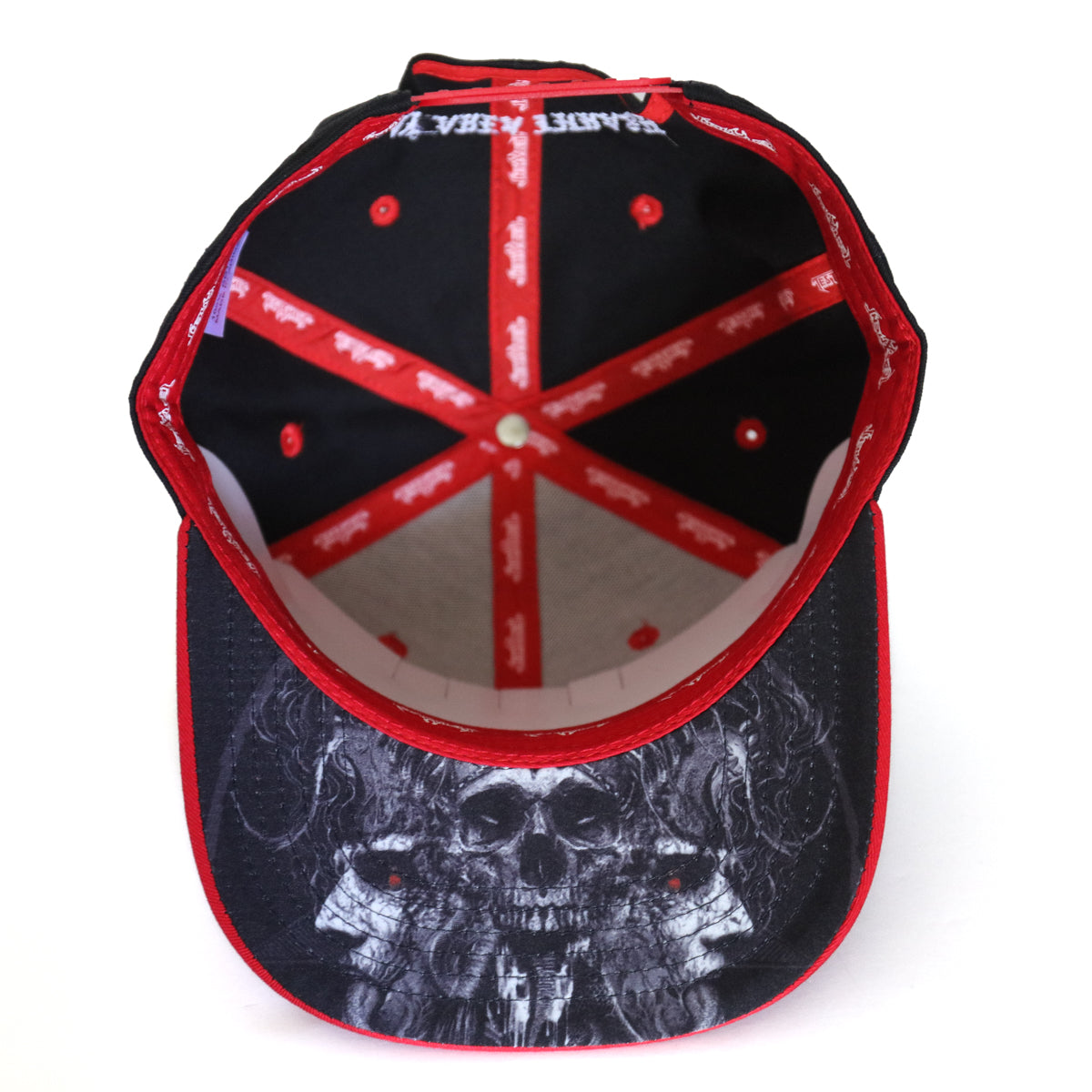 Skull Blood Logo Custom Snapback Hat (Black)