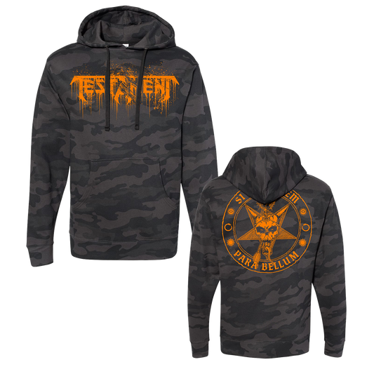 Orange Logo Pullover Hoodie (Black Camo)