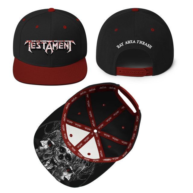 Skull Blood Logo Custom Snapback Hat (Black)